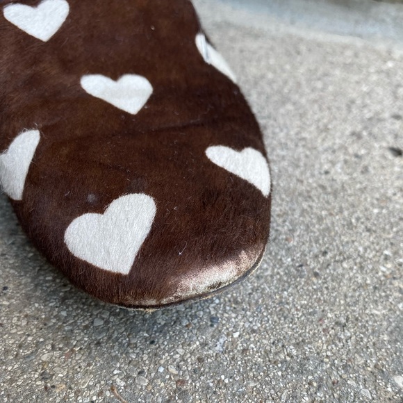 Burberry Brown Pony Hair Heart Loafers - 37 - Picture 5 of 12